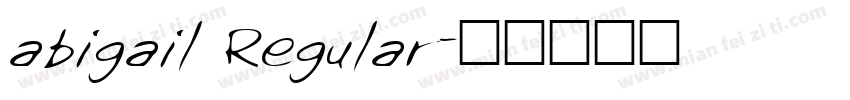 abigail Regular字体转换